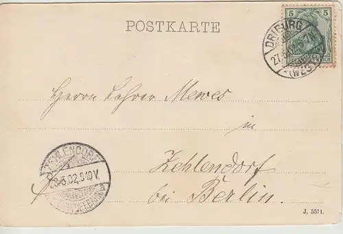 (107789) AK Bad Driburg, Allee, Gartentische 1902