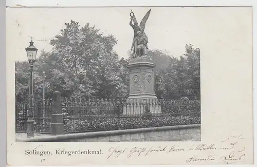 (106333) AK Solingen, Kriegerdenkmal, 1906