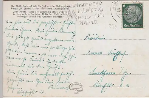 (106280) AK Hohensyburg, Kaiser-Wilhelm-Denkmal 1941