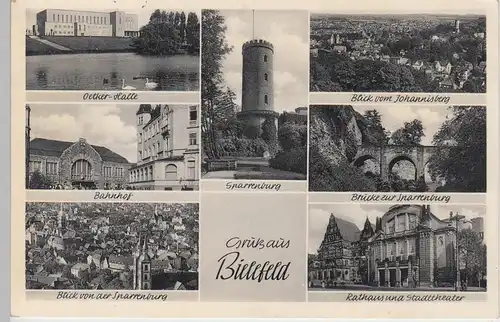 (106274) AK Gruß aus Bielefeld, Mehrbild 1953