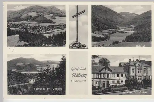 (106230) AK Olsberg i. Sauerland, Mehrbildkarte 1953