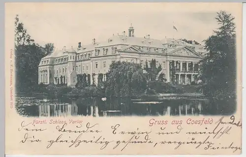 (104668) AK Gruss aus Coesfeld, Fürstl. Schloss Varlar, 1901