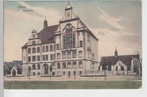 (104651) AK Herne, Realschule, 1911
