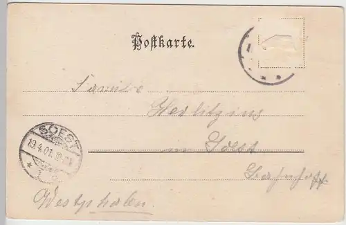 (104456) AK Königsbusch bei Waldfeucht, Herz Jesu-Pensionat, 1901