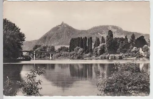 (104384) AK Insel Grafenwerth und Drachenfels am Rhein