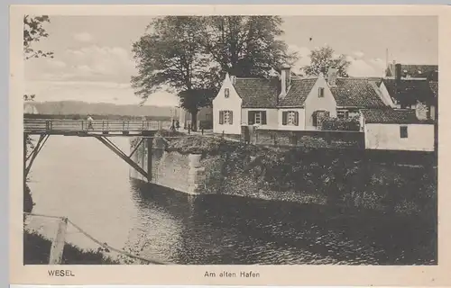 (104260) AK Wesel, Am alten Hafen, aus Leporello 1920er