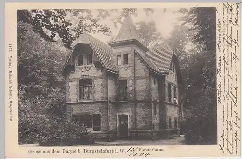 (101251) AK Gruß aus Burgsteinfurt, Steinfurt, Bagno, Försterhaus 1904