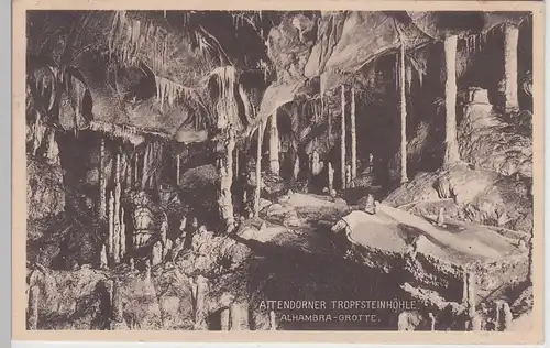 (101247) AK Attendorner Tropfsteinhöhle, Alhambra Grotte, Bahnpost 1911