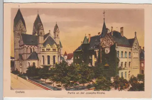 (101123) AK Krefeld, Kirche St. Joseph, aus Leporello, bis 1929