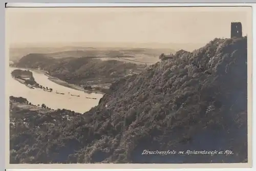 (10102) Foto AK Drachenfels mit Rolandseck am Rhein 1920/30er