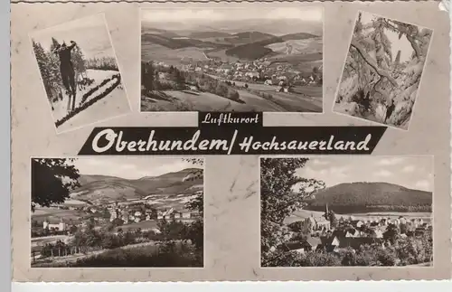 (100820) Foto AK Oberhundem, Mehrbildkarte nach 1945