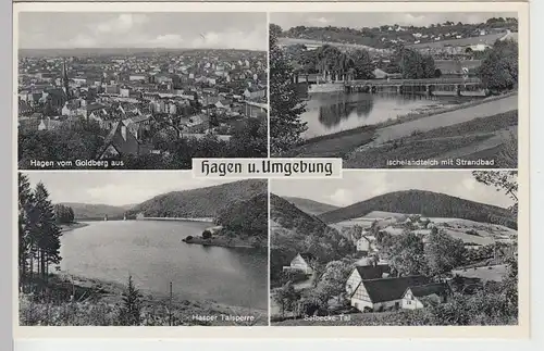(100799) AK Hagen i.W. und Umgebung, Mehrbildkarte, vor 1945