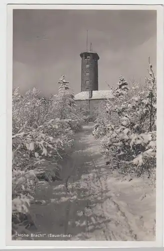 (100517) Foto AK Hohe Bracht, Sauerland, Aussichtsturm, Winter, Sonderstempel 19