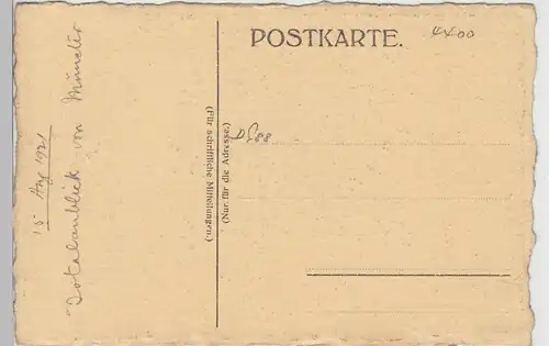 (95021) Künstler AK Münster, Westf., Totale mit Kirchen 1921