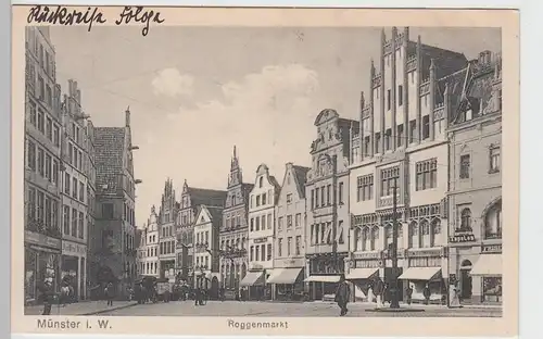 (87822) AK Münster, Westf., Roggenmarkt, vor 1945
