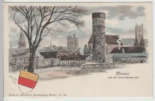 (76608) Künstler AK G. Grimme: Münster, von der Kreuzschanze aus, bis 1905