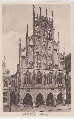 (47639) AK Münster, Westf., Rathaus, vor 1945