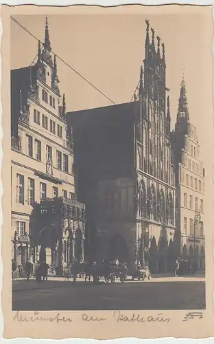 (38750) Foto AK Münster, Rathaus 1920er