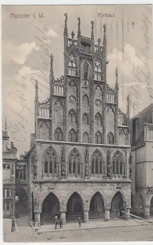 (3786) AK Münster, Westfalen, Rathaus, Feldpost 1917