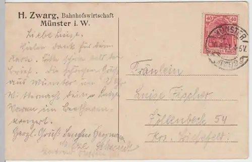 (16559) AK Münster, Prinzipalmarkt 1921