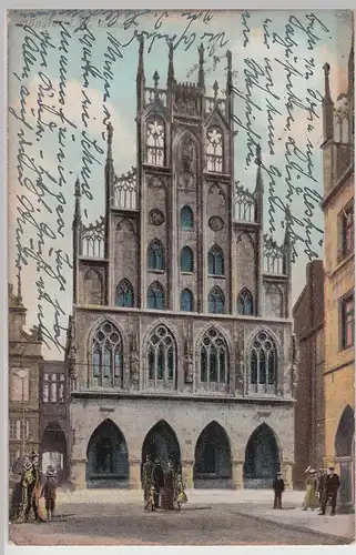 (115470) AK Münster i.W., Rathaus 1915