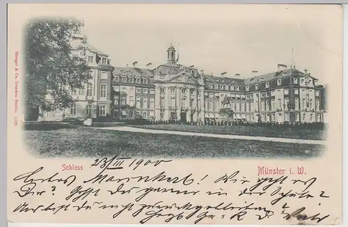 (112713) AK Münster, Westf., Schloss 1900