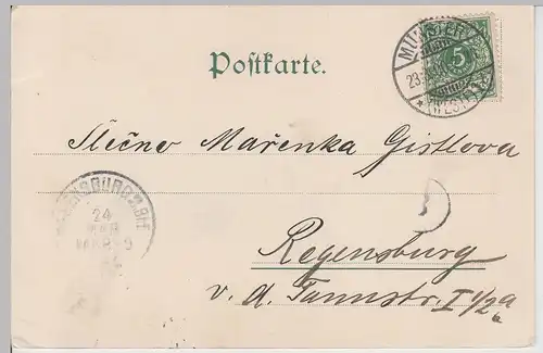 (112713) AK Münster, Westf., Schloss 1900