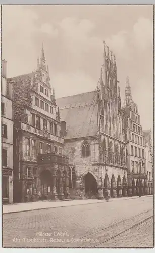(111796) Foto AK Münster, Westf., Rathaus, Stadtweinhaus, vor 1945