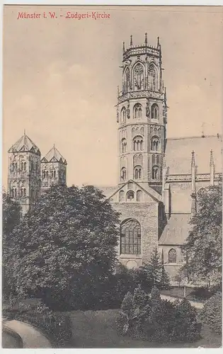 (110264) AK Münster i.W., Ludgeri-Kirche, 1916