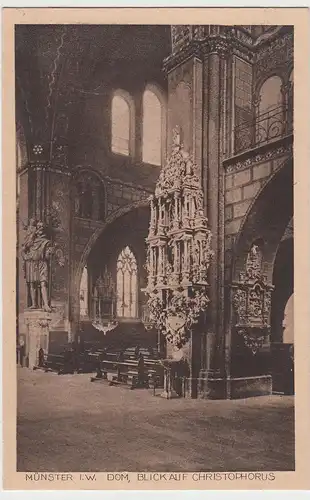 (105011) AK Münster i.W., Christopherus im Dom, vor 1945