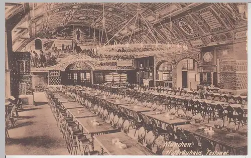 (97252) AK München, Hofbräuhaus, Festsaal, vor 1920