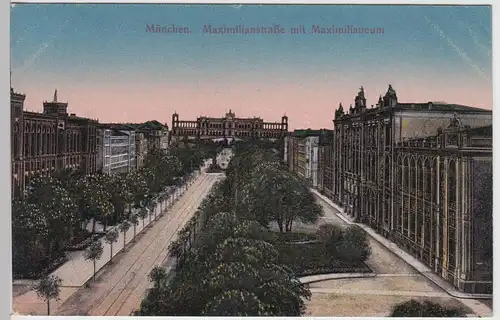 (91389) AK München, Maximilianstraße, Maximilianeum, vor 1945