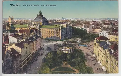 (88017) AK München, Blick auf Stachus und Karlsplatz, vor 1945