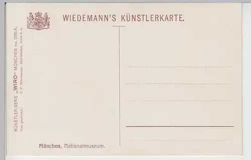 (87744) Künstler AK München, Nationalmuseum, vor 1920