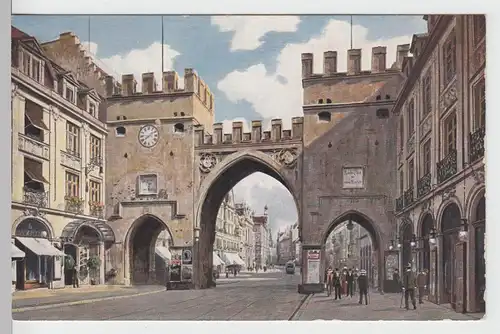 (87742) Künstler AK München, Karlstor, Neuhauser Straße, vor 1920