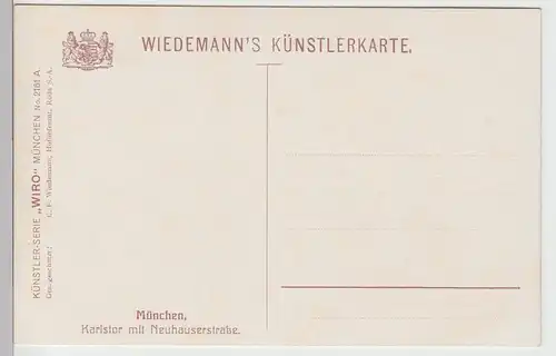 (87742) Künstler AK München, Karlstor, Neuhauser Straße, vor 1920