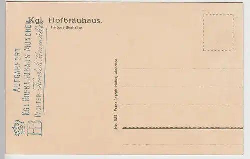 (87740) Künstler AK München, Hofbräuhaus, Parterre Bierhallen, v. 1945