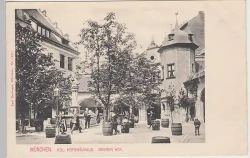 (84555) AK München, Hofbräuhaus, Innenhof, bis 1905