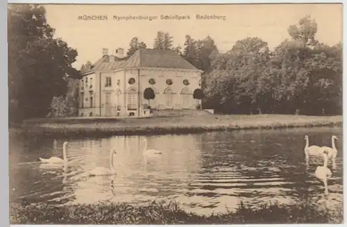 (8136) AK München, Schlosspark Nymphenburg, Badenburg 1912