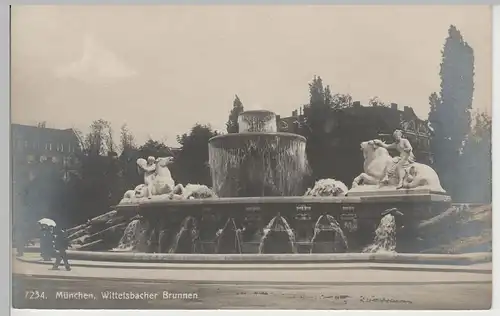 (78568) Foto AK München, Wittelsbacher Brunnen, bis um 1905