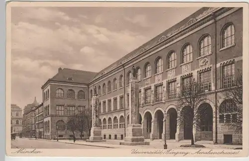 (78566) AK München, Universität, Eingang Amalienstraße 1930