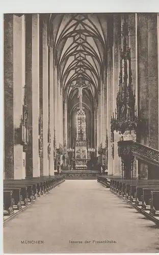 (69442) AK München, Frauenkirche, Inneres, vor 1945