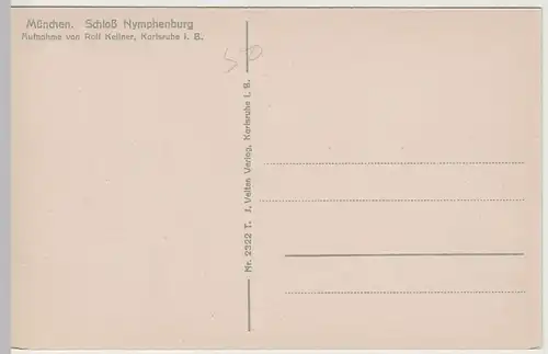 (65829) AK München, Schloß Nymphenburg, vor 1945