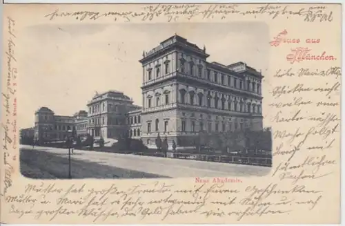 (5281) AK Gruß aus München, Neue Akademie 1906