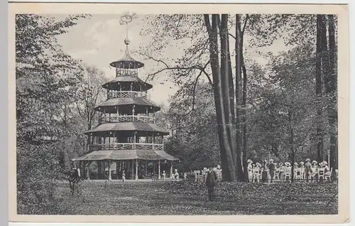 (48981) AK München, Restauration Chinesischer Turm, Feldpost 1916