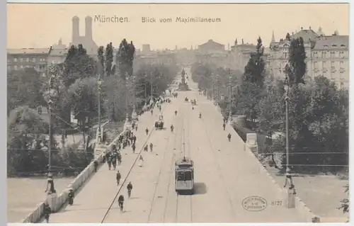 (4228) AK München, Blick vom Maximilianeum, Frauenkirche, um 1910