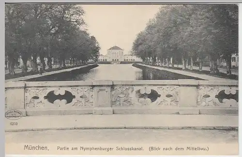 (40956) AK München, Partie am Nymphenburger Schlosskanal um 1905