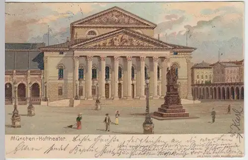 (37270) AK München, Hoftheater, 1900