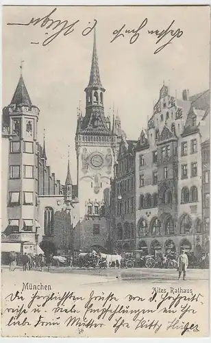 (34573) AK München, altes Rathaus, 1906