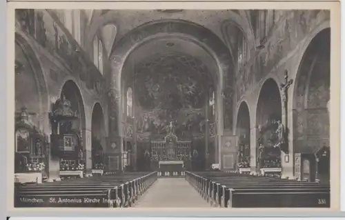 (2105) Foto AK München, St. Antonius Kirche, Inneres 1920/30er